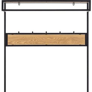 ACTONA GROUP Garderobenständer, (1 St., 1), Metallgestell im Industrie-Look, 3 Einlegeböden, 5 Haken, Breite 77 cm