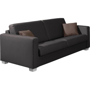 Schlafsofa ADA TRENDLINE Verdi Sofas Gr. B/H/T: 155 cm x 85 cm x 100 cm, Struktur THO, schwarz (schwarz tho 10) Einzelsofas mit echter Kaltschaummatratze, zum Ausklappen, Breite 155 cm
