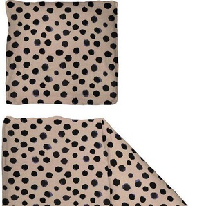 Adam Bettwäsche Leinenbettwäsche Dots, Jacquard, 2 teilig, aus Bio-Baumwolle