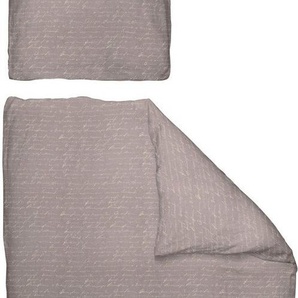 Adam Bettwäsche Leinenbettwäsche Scribble, Jacquard, 2 teilig, aus Bio-Baumwolle