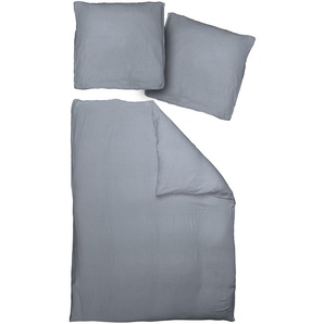 Bettwäsche ADAM Uni Collection Gr. B/L: 135 cm x 200 cm (1 St.), B/L: 80 cm x 80 cm (1 St.), Renforcé, blau (königsblau) Renforcé-Bettwäsche im Uni Design