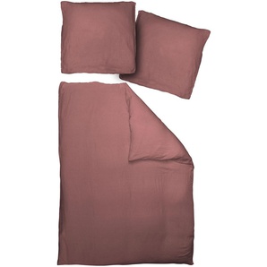 Bettwäsche ADAM Uni Collection Gr. B/L: 135 cm x 220 cm (1 St.), B/L: 80 cm x 80 cm (1 St.), Renforcé, rot (kirsche) Renforcé-Bettwäsche Bettwäsche im Uni Design
