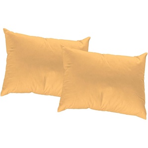 Kissenhülle ADAM Uni Light Collection Kissenbezüge Gr. B/L: 60 cm x 40 cm, 1 St., Baumwolle, gelb (dunkelgelb) Kissenbezüge uni im Uni Design