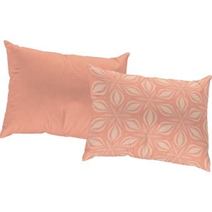Kissenhülle ADAM Retro Floret Kissenbezüge Gr. B/L: 40 cm x 60 cm, 1 St., Baumwolle, orange (papaya) Kissenbezüge gemustert GOTS zertifiziert