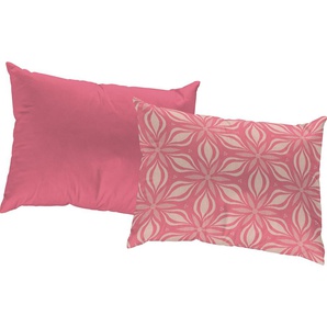 Kissenhülle ADAM Retro Floret Kissenbezüge Gr. B/L: 40 cm x 60 cm, 1 St., Baumwolle, pink Kissenbezüge gemustert GOTS zertifiziert