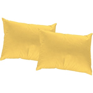 Kissenhülle ADAM Uni Light Collection Kissenbezüge Gr. B/L: 60 cm x 40 cm, 1 St., Baumwolle, gelb (hellgelb) Kissenbezüge uni im Uni Design