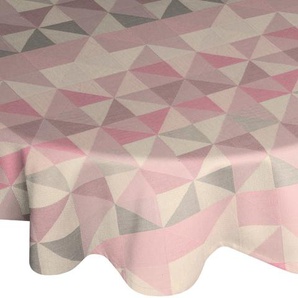 Tischdecke ADAM Bio Bel Tischdecken Gr. B/L: 145 cm x 220 cm, oval, rosa Tischdecken