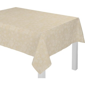Tischdecke ADAM Flower Cuvée Tischdecken Gr. B/L: 145 cm x 250 cm, eckig, beige (naturweiß) Tischdecken