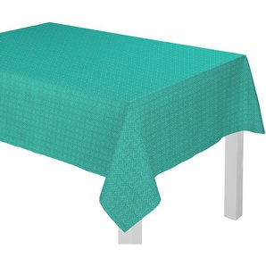 Tischdecke ADAM Graphic Ventus Tischdecken Gr. Ø 145 cm, rund, blau (petrol) Tischdecken