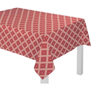 Tischdecke ADAM Maroccan Shiraz Tischdecken Gr. B/L: 145 cm x 220 cm, oval, rot (dunkelrot) Tischdecken