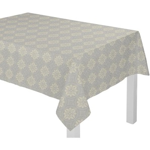 Tischdecke ADAM Romantic Puligny Light Tischdecken Gr. B/L: 145 cm x 220 cm, oval, grau (hellgrau) Tischdecken