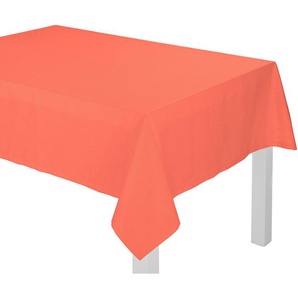 Tischdecke ADAM Uni Collection Light Tischdecken Gr. B/L: 130 cm x 220 cm, eckig, orange Tischdecken