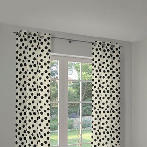 Adam Vorhang Dots, Ösen (1 St), blickdicht, Jacquard