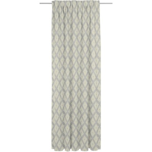 Vorhang ADAM Maroccan Shiraz light Gardinen Gr. 245 cm, Multifunktionsband, 142 cm, grau (hellgrau) Esszimmergardinen nachhaltig aus Bio-Baumwolle