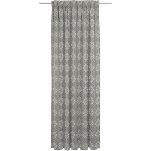 Vorhang ADAM Romantic Puligny light Gardinen Gr. 175 cm, Multifunktionsband, 142 cm, grau (dunkelgrau) Esszimmergardinen nachhaltig aus Bio-Baumwolle
