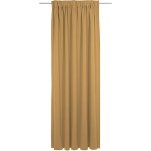 Vorhang ADAM Uni Collection Gardinen Gr. 145 cm, Multifunktionsband, 142 cm, gelb (curry) Esszimmergardinen nachhaltig aus Bio-Baumwolle