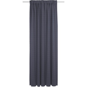 Vorhang ADAM Uni Collection Gardinen Gr. 255 cm, Multifunktionsband, 142 cm, blau (dunkelblau) Esszimmergardinen nachhaltig aus Bio-Baumwolle