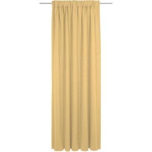 Vorhang ADAM Uni Collection light Gardinen Gr. 225 cm, Multifunktionsband, 142 cm, gelb (dunkelgelb) Esszimmergardinen nachhaltig aus Bio-Baumwolle
