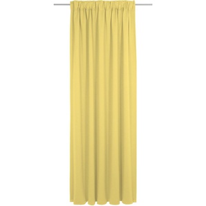 Vorhang ADAM Uni Collection light Gardinen Gr. 225 cm, Multifunktionsband, 142 cm, gelb Esszimmergardinen nachhaltig aus Bio-Baumwolle