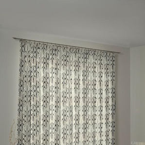 Vorhang ADAM Wave Gardinen Gr. 145 cm, Kräuselband, 145 cm, weiß (naturweiß, grau, schwarz) Kräuselband nachhaltig aus Bio-Baumwolle