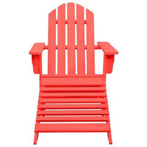 Adirondach-Gartenstuhl Fußstütze Massivholz Tanne Rot