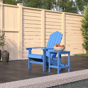 Adirondack-Gartenstuhl mit Tisch HDPE Aquamarin 38x38x46 cm
