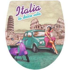 ADOB WC-Sitz Italia la dolce vita, Absenkautomatik, zur Reinigung auf Knopfdruck abnehmbar