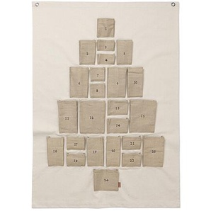 Adventskalender Pine Christmas natur mehrfarbig, Designer ferm LIVING, 125x90x2 cm