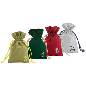 Adventskalender Säckchen bunt mehrfarbig, Designer Remember, 21x13 cm