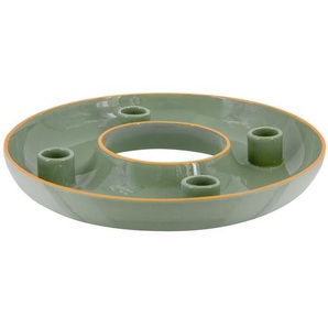 Adventskranzschale Lucia Keramik grün, Designer Remember, 4 cm