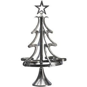 Adventsleuchter MY HOME Tannenbaum, Weihnachtsdeko Kerzenhalter Gr. H: 86,00 cm, grau (anthrazit) Windlichter Laternen