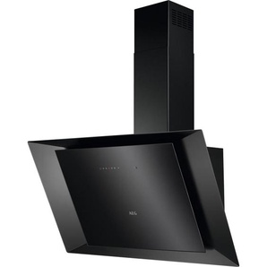 AEG Dunstabzugshaube , Schwarz , Metall, Glas , 89.6x91.5-126x45.6 cm , Randabsaugung, Hochleistungsgebläse, elektronische Steuerung, Arbeitsplatzbeleuchtung, Dimmfunktion, Sättigungsanzeige für Metall- und Aktivkohlefilter , Küchen, Küchenelektrogeräte,