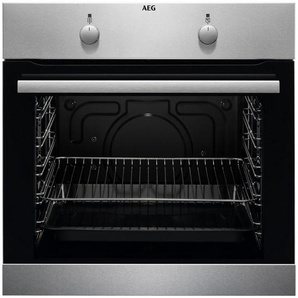 AEG Einbaubackofen , Schwarz, Edelstahl , Metall, Glas , A,A , 59.5x59.4x54.6 cm , Kühlgebläse , Küchen, Küchenelektrogeräte, Backöfen, Einbaubacköfen
