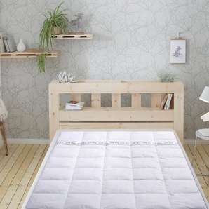 Älgdröm Feder-/Daunenbettdecke + Kopfkissen Finja, Bettdecke 135x200 cm, 155x220 cm, Sommer, Winter, Füllung: 80% Entendaunen, 20% Entenfedern, Bezug: 100% Baumwolle, 2-tlg., Set mit Kissen 80x80 cm, Made in Germany