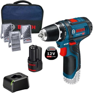 Akku-Bohrschrauber gsr 12V-15 / 1x 2,0 Ah Akku + Ladegerät inkl. Zubehör im Softbag - Bosch