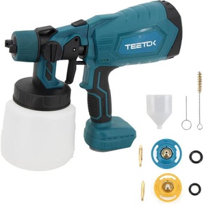 Akku Farbsprühsystem, kompatibel mit Makita 18V Akkus, Elektro Lackierpistole mit 3 Düsen und 3 Spritzmuster, 1000ml farbsprühgerät, zum Streichen