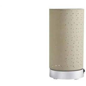 Akku LED-Tischleuchte taupe - silber - Materialmix - 24,5 cm - 12.5 | Möbel Kraft