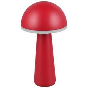 Akku-Tischleuchte Fungo, Rot, Metall, 31 cm, Farbtemperaturwechsler, Lampen & Leuchten, Leuchtenserien