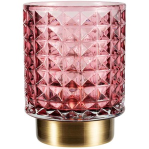 Mobile-Tischleuchte, Glas Rosa - rosa/pink - Materialmix - 15 cm - [11.0] | Möbel Kraft