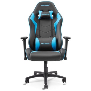 AKRacing Gaming-Stuhl Core SX-Wide Kunstleder, 3D-Armlehnen, Stahlrahmen, schwarz-blau