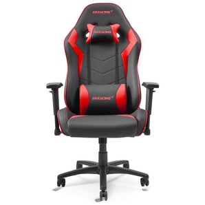 AKRacing Gaming-Stuhl Core SX-Wide Kunstleder, 3D-Armlehnen, Stahlrahmen, schwarz-rot