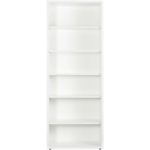 Aktenregal COMPOSAD DISEGNO, Bücherregal mit 6 offenen Fächern Regale Gr. B/H/T: 82 cm x 217 cm x 36 cm, weiß (weiß hochglanz) Aktenregale