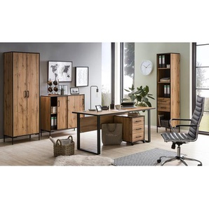 Aktenregal Cumminus 40 x 194 x 39cm Braun/Eiche Dekor