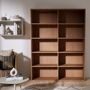 Aktenregal Eiche - Flexibles Büroregal: Hochwertige Qualität, einzigartiges Design - 151 x 196 x 34 cm, konfigurierbar