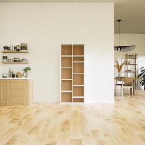 Aktenregal Eiche - Flexibles Büroregal: Hochwertige Qualität, einzigartiges Design - 79 x 195 x 34 cm, konfigurierbar