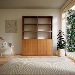 Aktenregal Eiche - Flexibles Büroregal: Türen in Eiche - Hochwertige Materialien - 151 x 200 x 34 cm, konfigurierbar