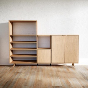 Aktenregal Eiche - Flexibles Büroregal: Türen in Eiche - Hochwertige Materialien - 190 x 129 x 34 cm, konfigurierbar