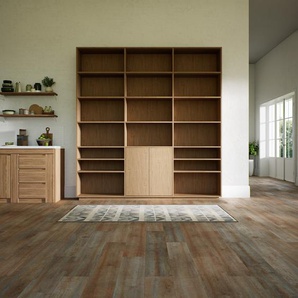 Aktenregal Eiche - Flexibles Büroregal: Türen in Eiche - Hochwertige Materialien - 226 x 238 x 34 cm, konfigurierbar