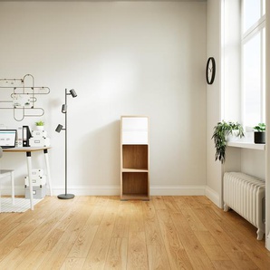 Aktenregal Eiche - Flexibles Büroregal: Schubladen in Weiß - Hochwertige Materialien - 41 x 119 x 34 cm, konfigurierbar