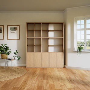 Aktenregal Eiche - Flexibles Büroregal: Türen in Eiche - Hochwertige Materialien - 192 x 233 x 34 cm, konfigurierbar